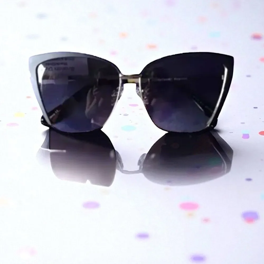 Prive Revaux Brunch Date Women's Sunglasses in Caviar Black & Gold New In Case